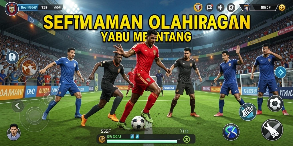 Screenshot gameplay 555F yang mendemonstrasikan aksi olahraga seru.