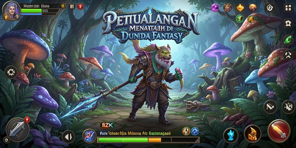 Tampilan gameplay 8ZK yang menampilkan petualangan seru di dunia fantasi.