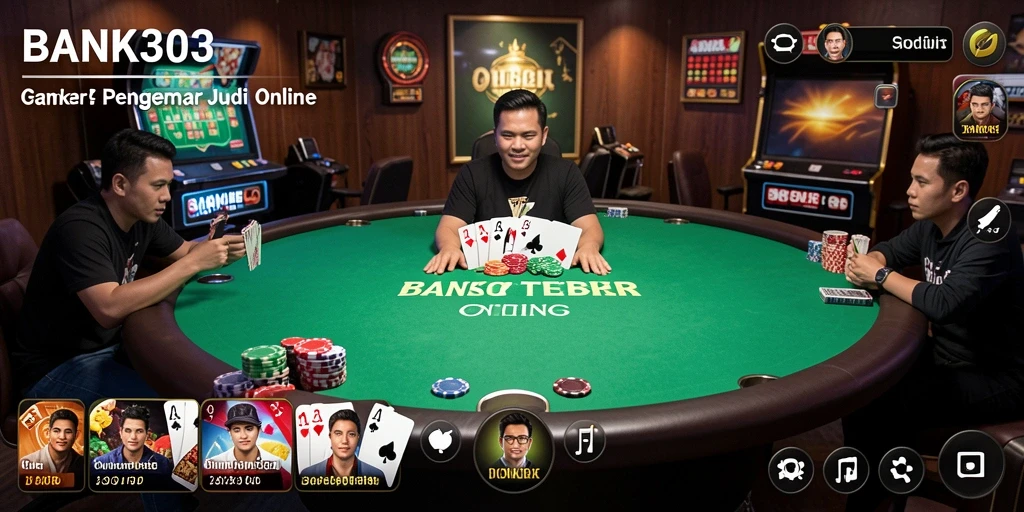 Tampilan gameplay Poker yang seru dan menantang di BANK303.
