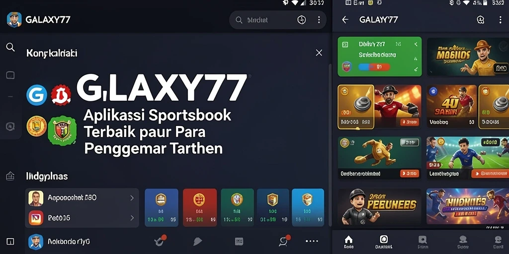 Tampilan screenshot GALAXY77 dengan gameplay Sportsbook yang menarik.