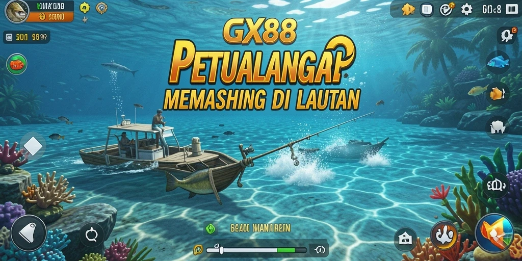 Tampilan gameplay GX88 yang menampilkan pengalaman memancing yang seru.
