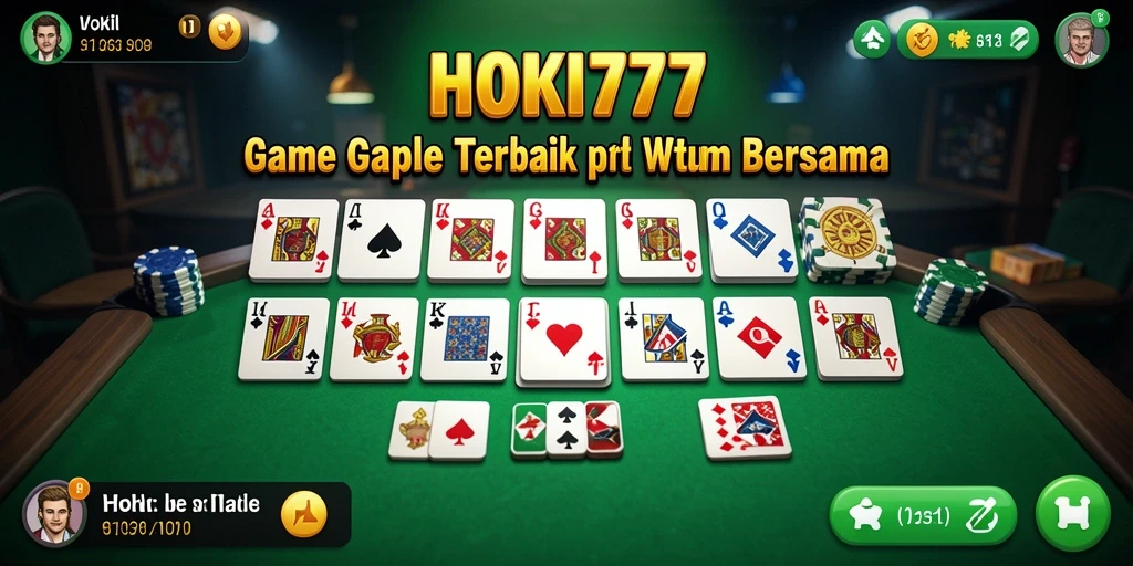 Tampilan permainan Gaple di HOKI777 yang menarik dan interaktif.