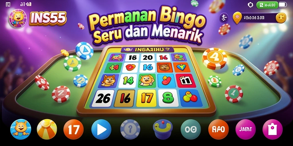 Tampilan permainan Bingo yang seru dan interaktif di INS55.