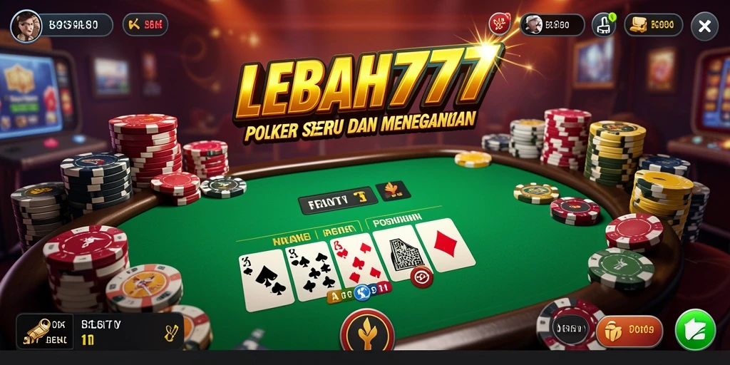 Tampilan menarik dari gameplay Poker di LEBAH777.