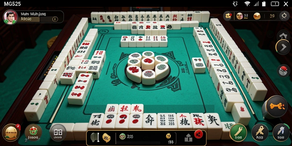 Tampilan menarik dari gameplay Mahjong di MG525.