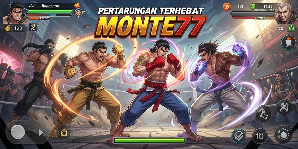 Tampilkan pertarungan intens dalam MONTE77 dengan aksi cepat dan karakter menarik.