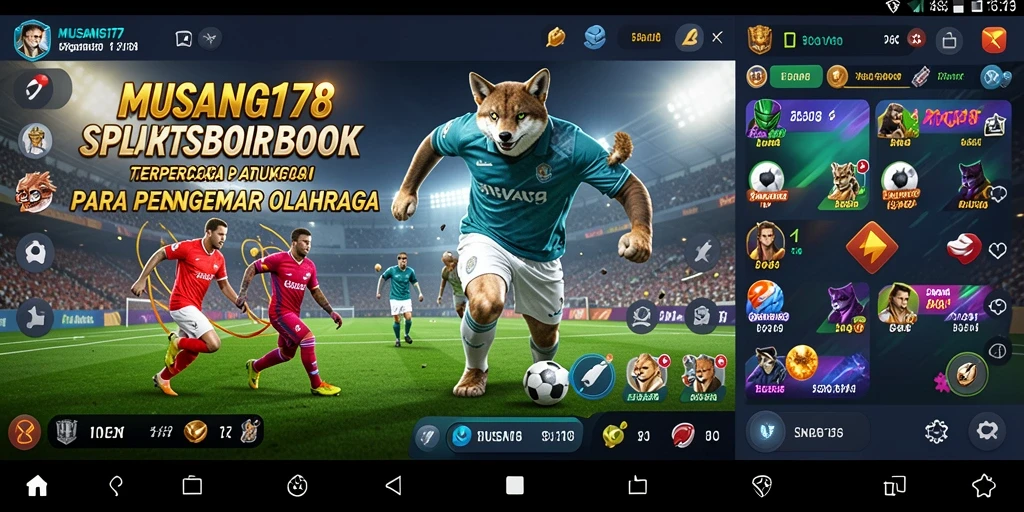 Tampilan screenshot utama MUSANG178 dengan gameplay Sportsbook yang menarik.