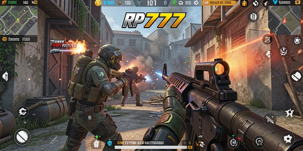 Gameplay mendebarkan dalam pertempuran FPS yang penuh aksi.