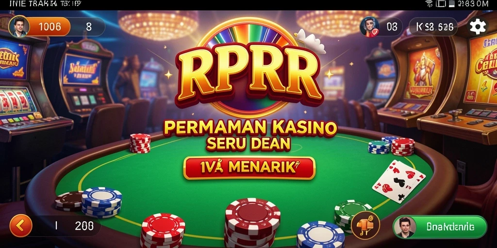 Screenshot RPRR menampilkan gameplay kasino yang seru dan interaktif.