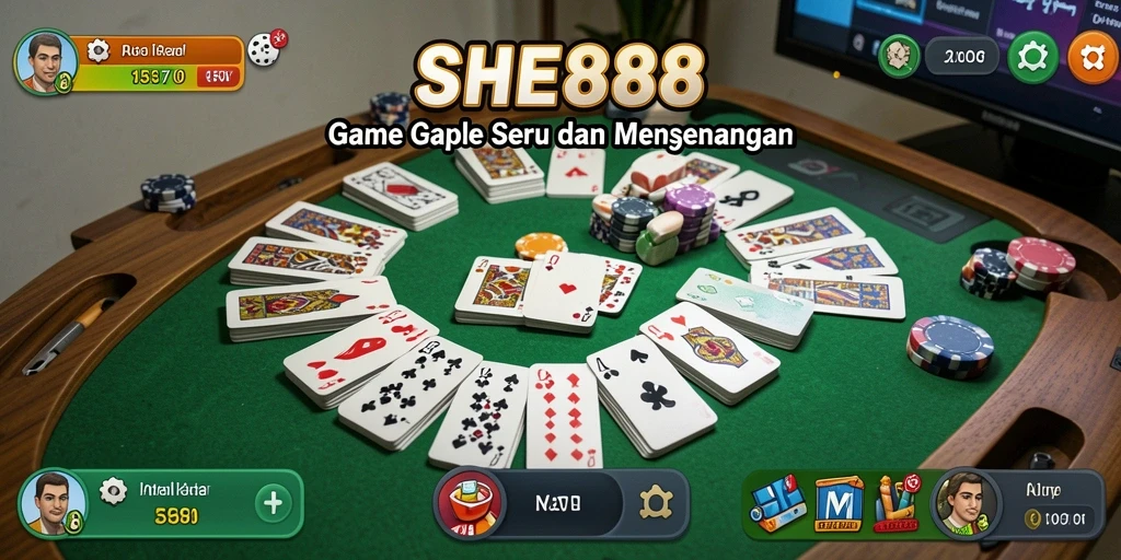 Tampilan gameplay Gaple yang menarik di SHE888.