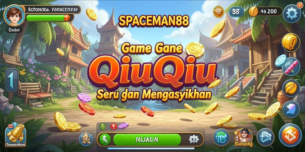Tampilan gameplay QiuQiu yang mendebarkan di SPACEMAN88.